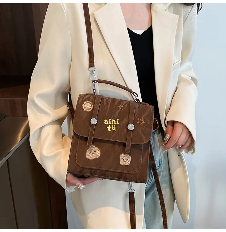 Brown Embroidered Women's Shoulder Bag 2025 — feature 8