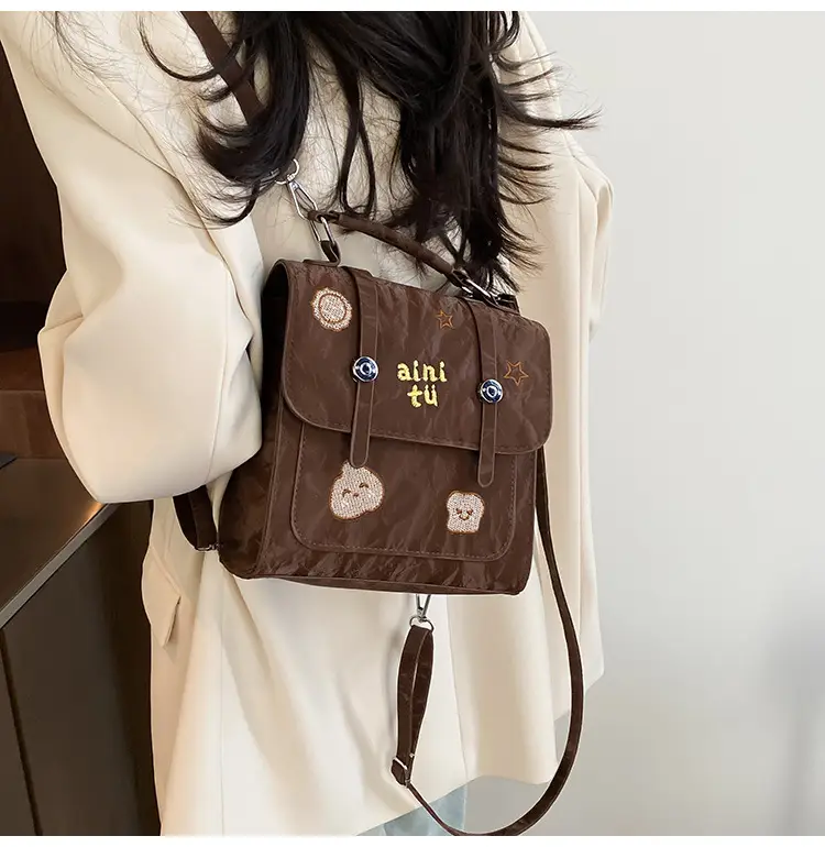 Brown Embroidered Women's Shoulder Bag 2025 — feature 9