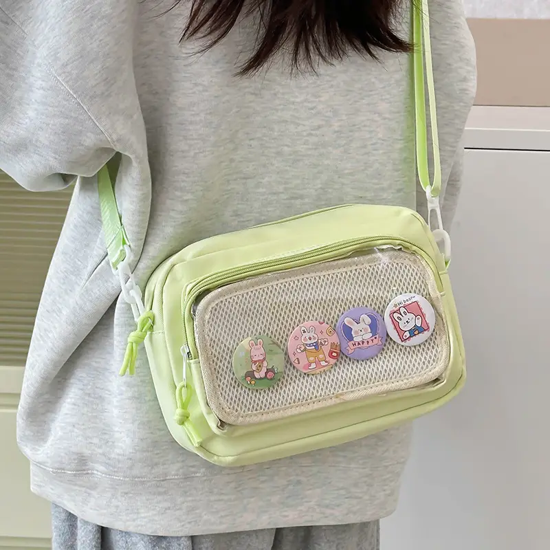 Japanese-Style Anime Doll Shoulder Bag Yellow - Image 9