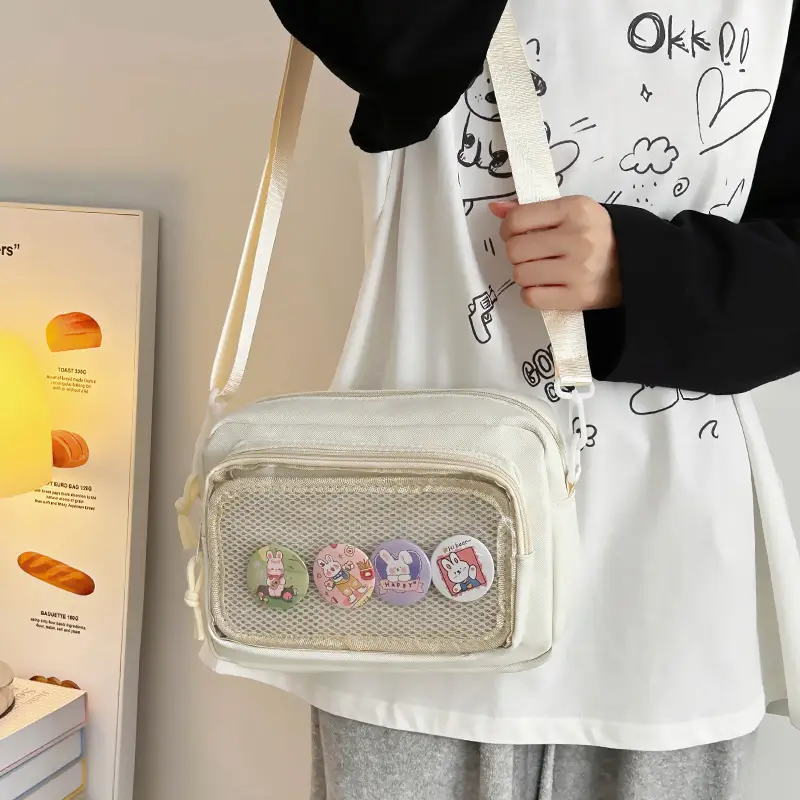 Japanese-Style Anime Doll Shoulder Bag Yellow - Image 10