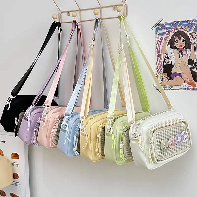 Japanese-Style Anime Doll Shoulder Bag Yellow - Image 11