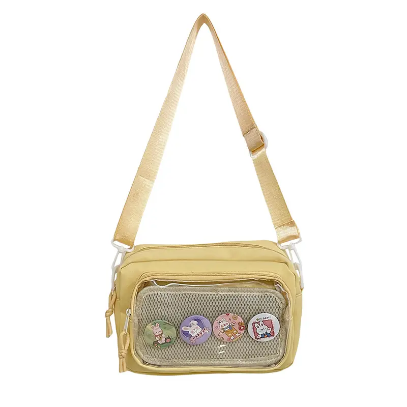 Japanese-Style Anime Doll Shoulder Bag Yellow - Image 3