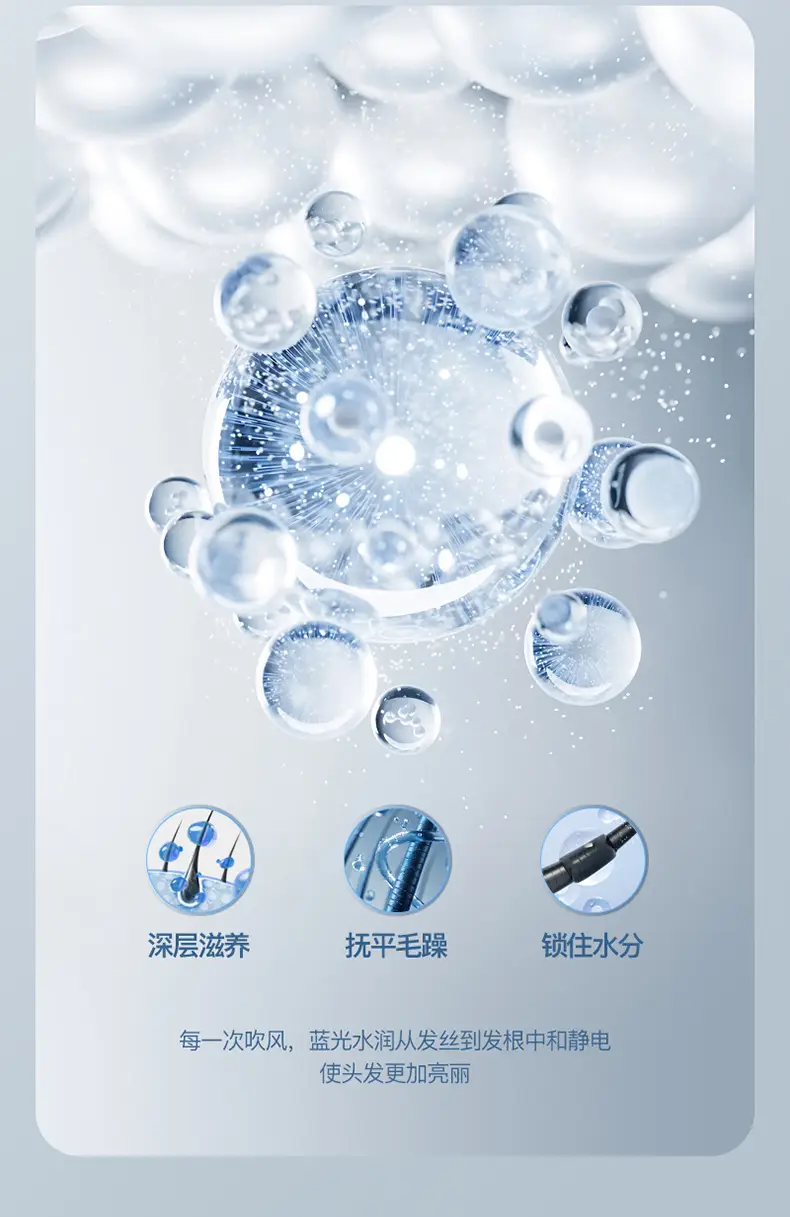 Folding Hair Dryer Cold Hot Wind Three-Gear — feature 11