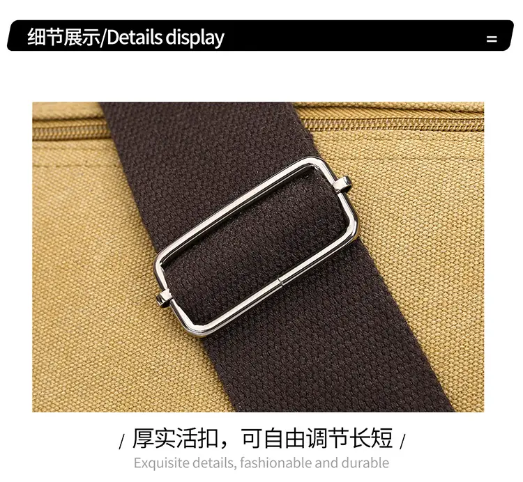 Men's Canvas Crossbody Bag Large Multi-Compartment Business Commuter — feature 23