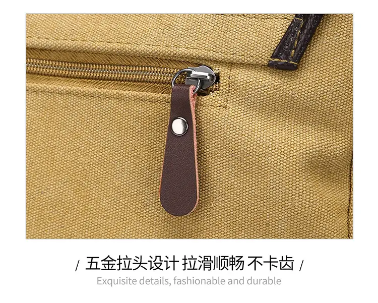 Men's Canvas Crossbody Bag Large Multi-Compartment Business Commuter — feature 25