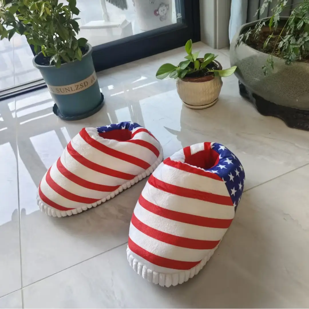 Net red with spoof A4 home shoes fat head cotton slippers coconut shoes back to the future home couple cotton slippers