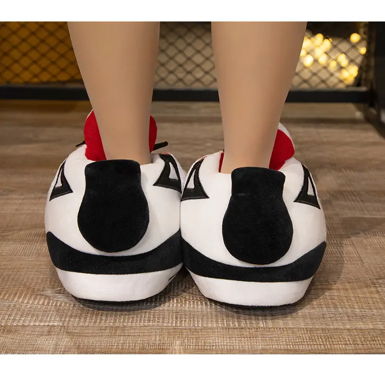 Net red with spoof A4 home shoes fat head cotton slippers coconut shoes back to the future home couple cotton slippers — feature 14