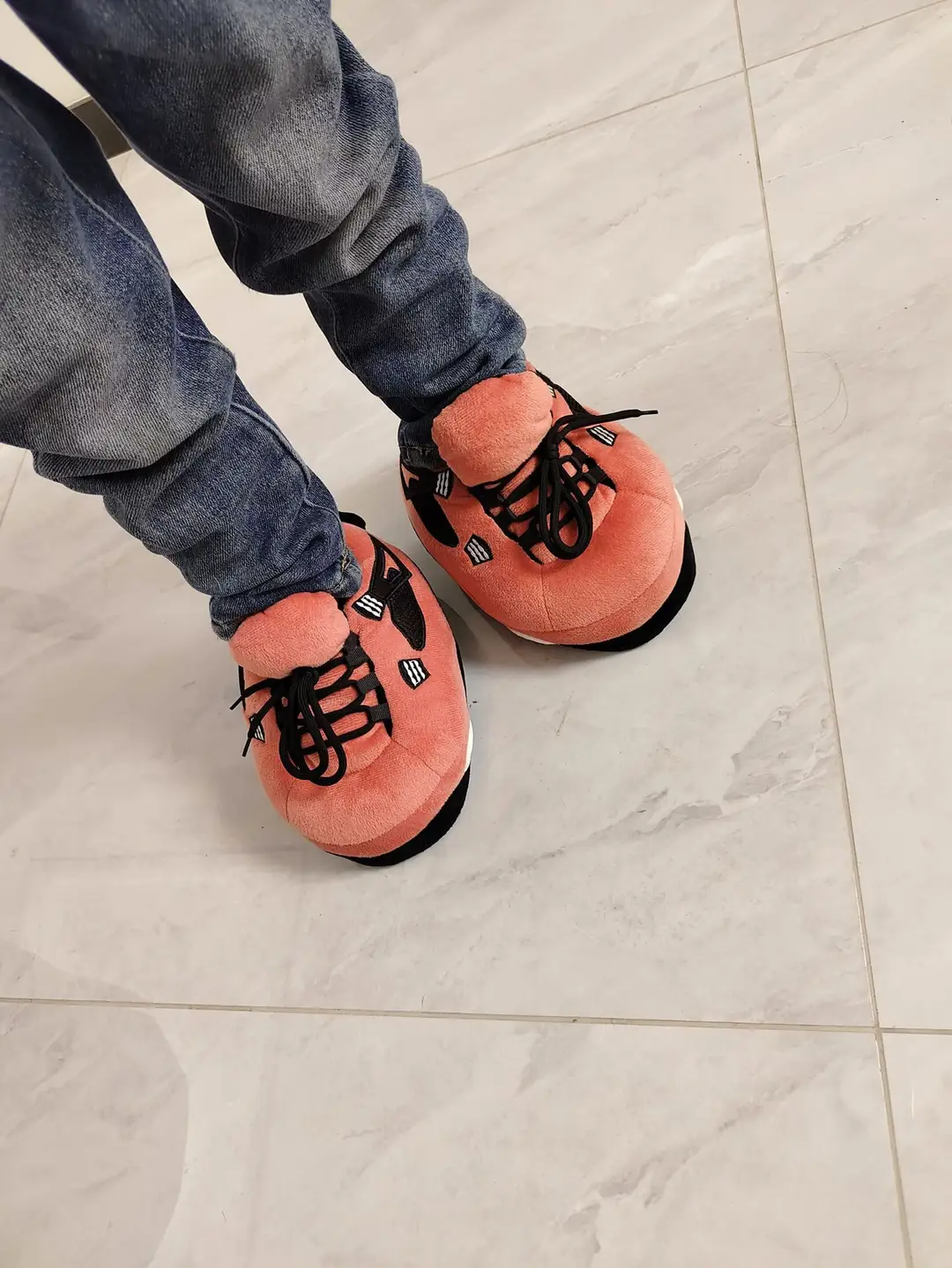 Net red with spoof A4 home shoes fat head cotton slippers coconut shoes back to the future home couple cotton slippers — feature 17