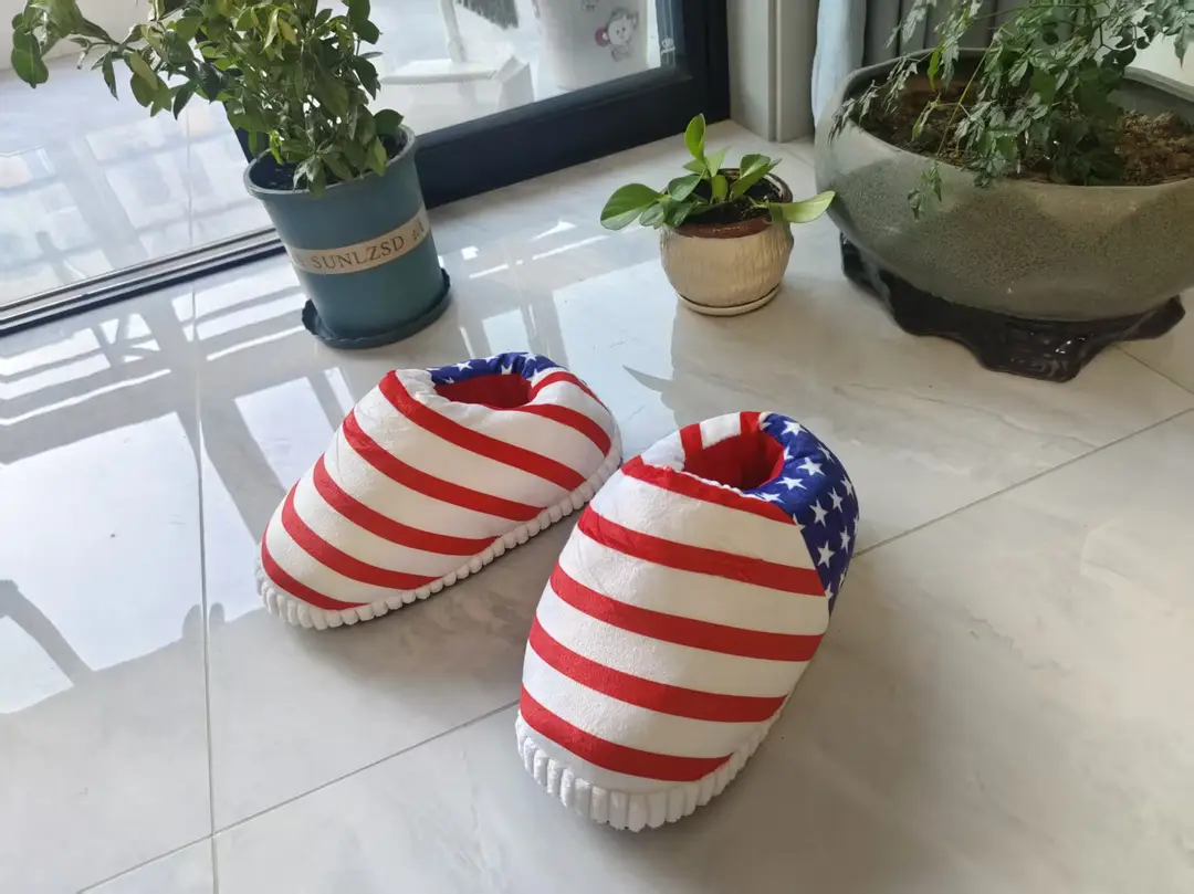 Net red with spoof A4 home shoes fat head cotton slippers coconut shoes back to the future home couple cotton slippers — feature 26