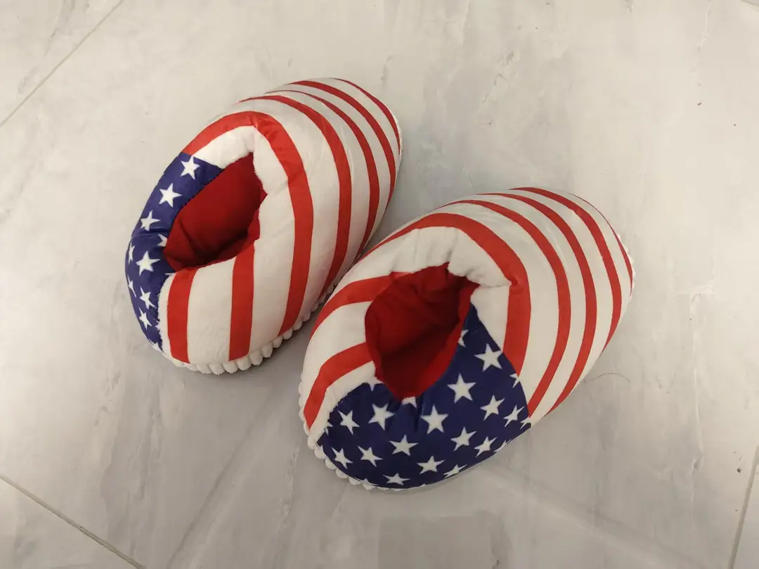 Net red with spoof A4 home shoes fat head cotton slippers coconut shoes back to the future home couple cotton slippers — feature 27