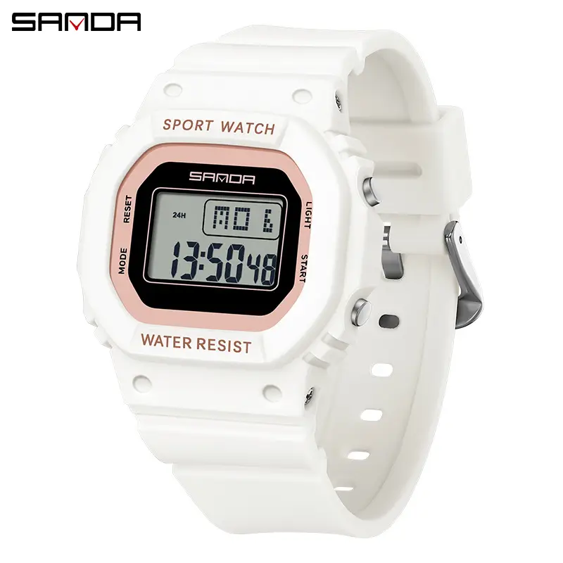 Sanda Waterproof Student Square Watch with Alarm Clock - Image 6