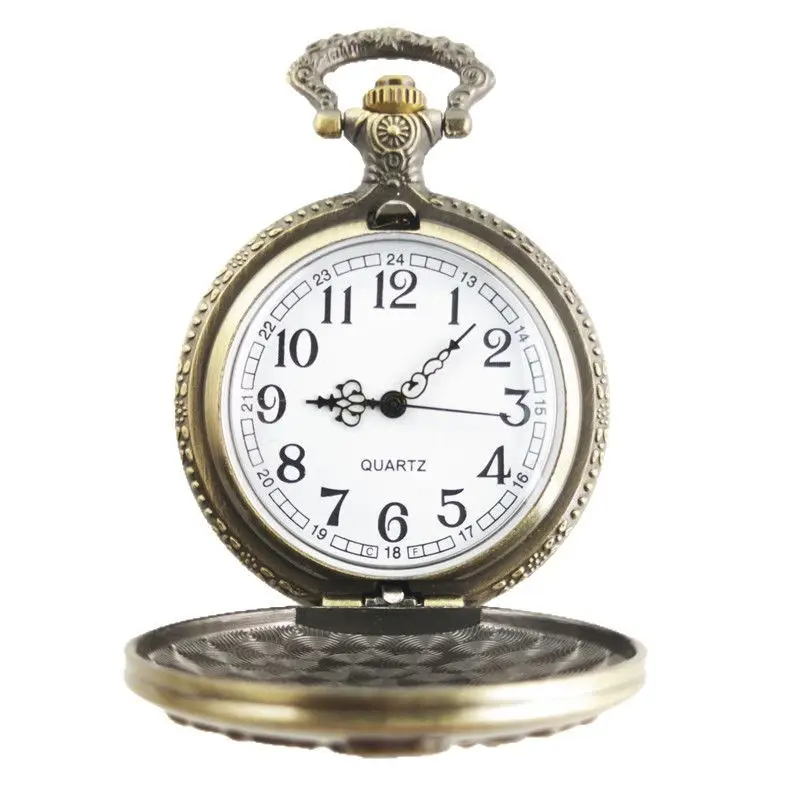 Ancient Bronze Basketball Pocket Watch with Chain