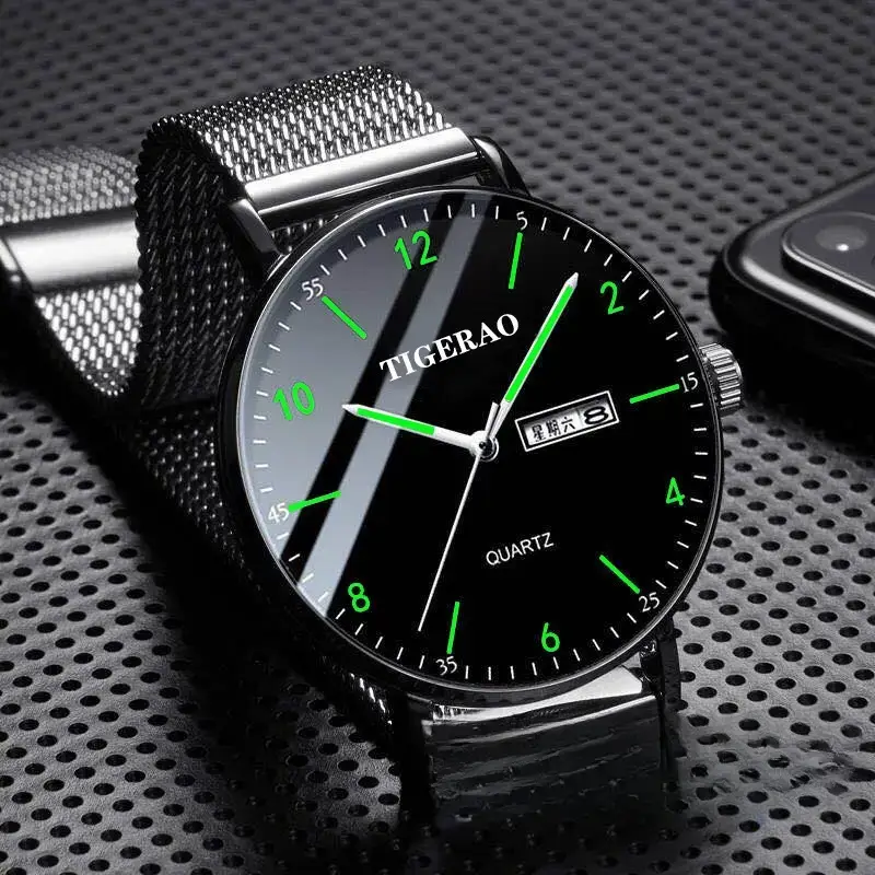 Tigerao Quartz Men's Green Dial Watch with Calendar - Image 15
