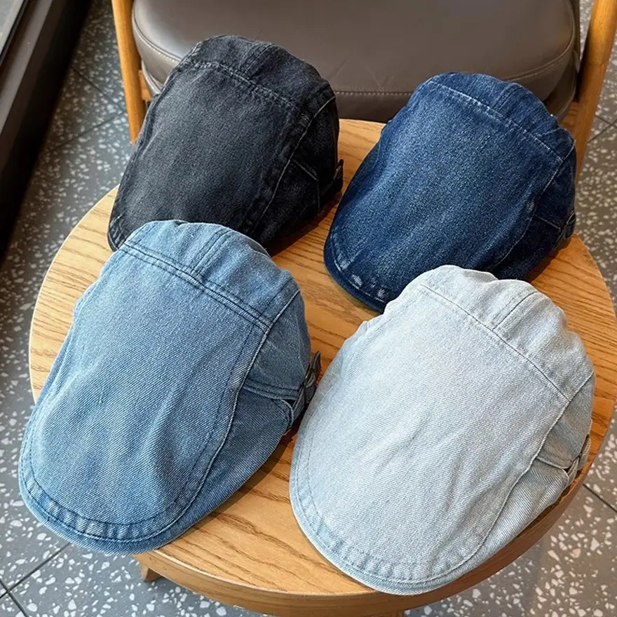 Japanese Style Denim Cap Women Vintage Washed All Match - Image 4