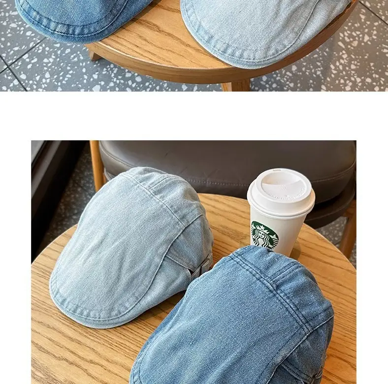 Japanese Style Denim Cap Women Vintage Washed All Match — feature 9
