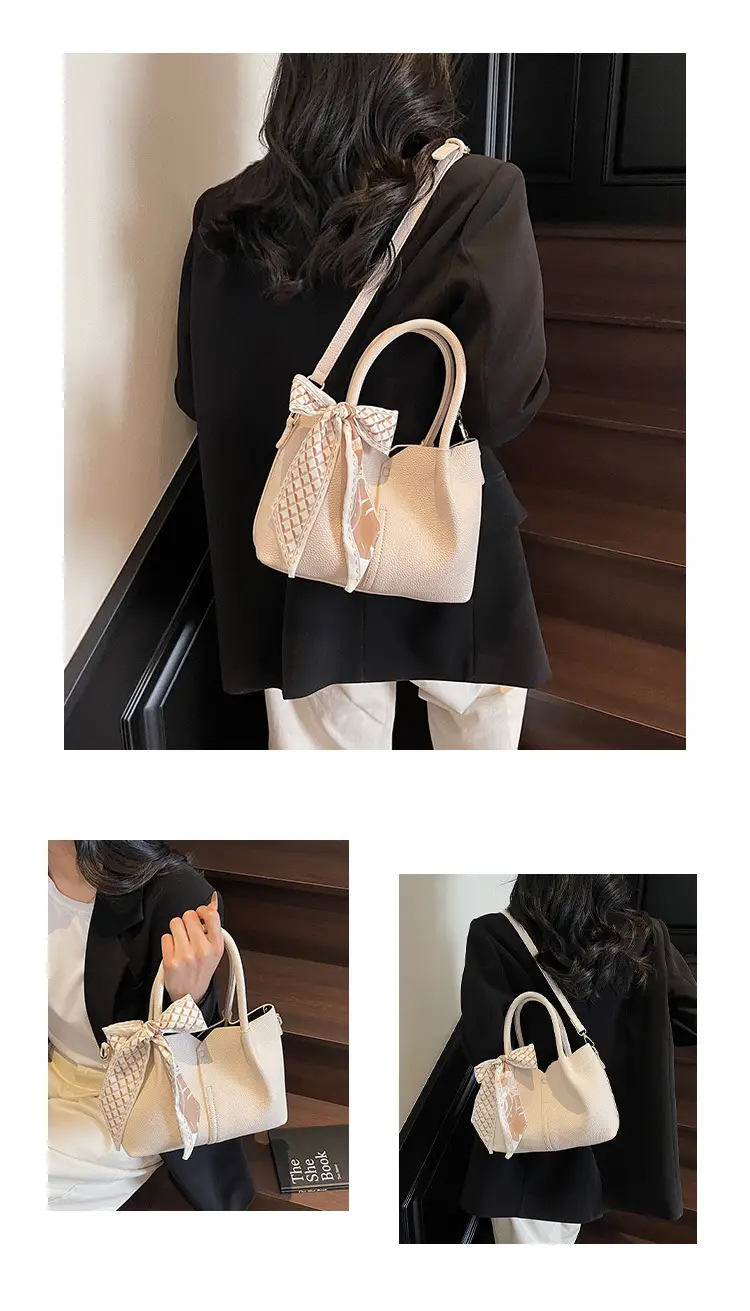 Women's Crossbody Shoulder Bag Beige Soft Leather 2025 — feature 14