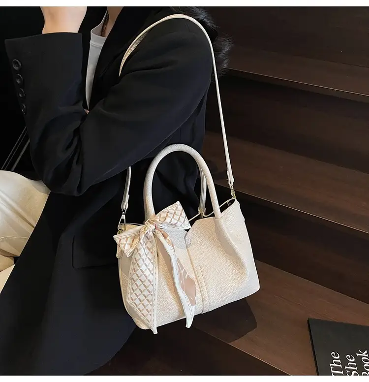 Women's Crossbody Shoulder Bag Beige Soft Leather 2025 — feature 24