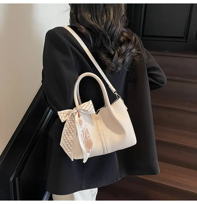Women's Crossbody Shoulder Bag Beige Soft Leather 2025 — feature 25