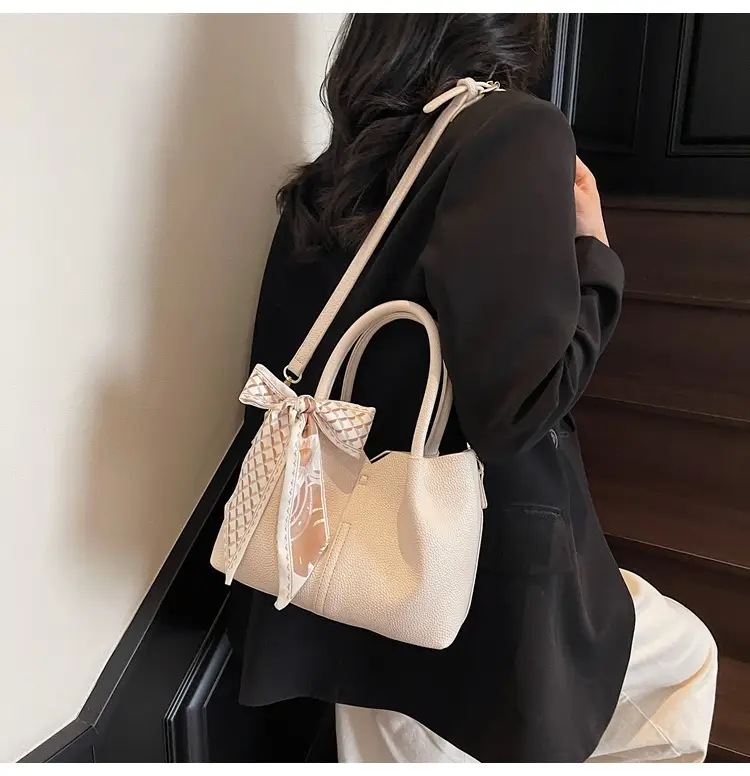 Women's Crossbody Shoulder Bag Beige Soft Leather 2025 — feature 26