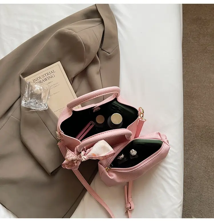 Women's Crossbody Shoulder Bag Beige Soft Leather 2025 — feature 34