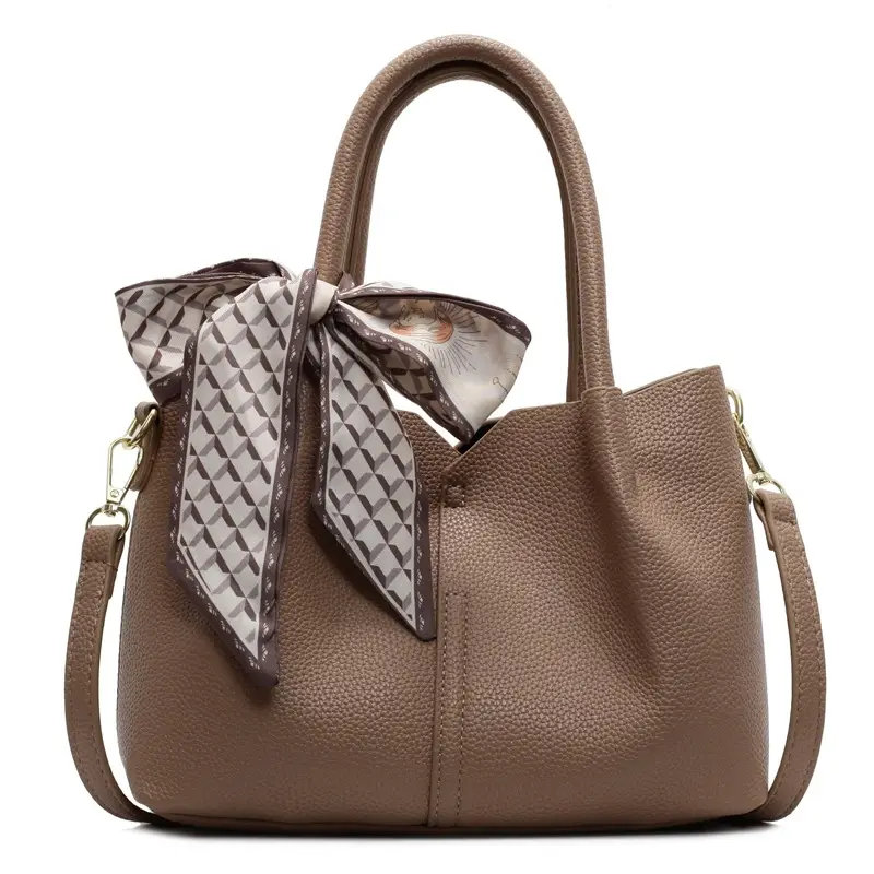 Women's Crossbody Shoulder Bag Beige Soft Leather 2025