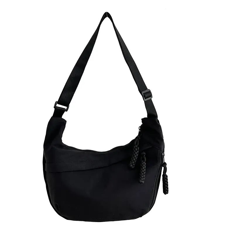 Trendy Brown Nylon Crossbody Bag for Women