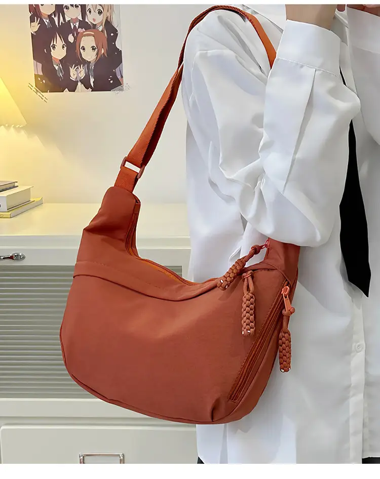 Trendy Brown Nylon Crossbody Bag for Women — feature 12