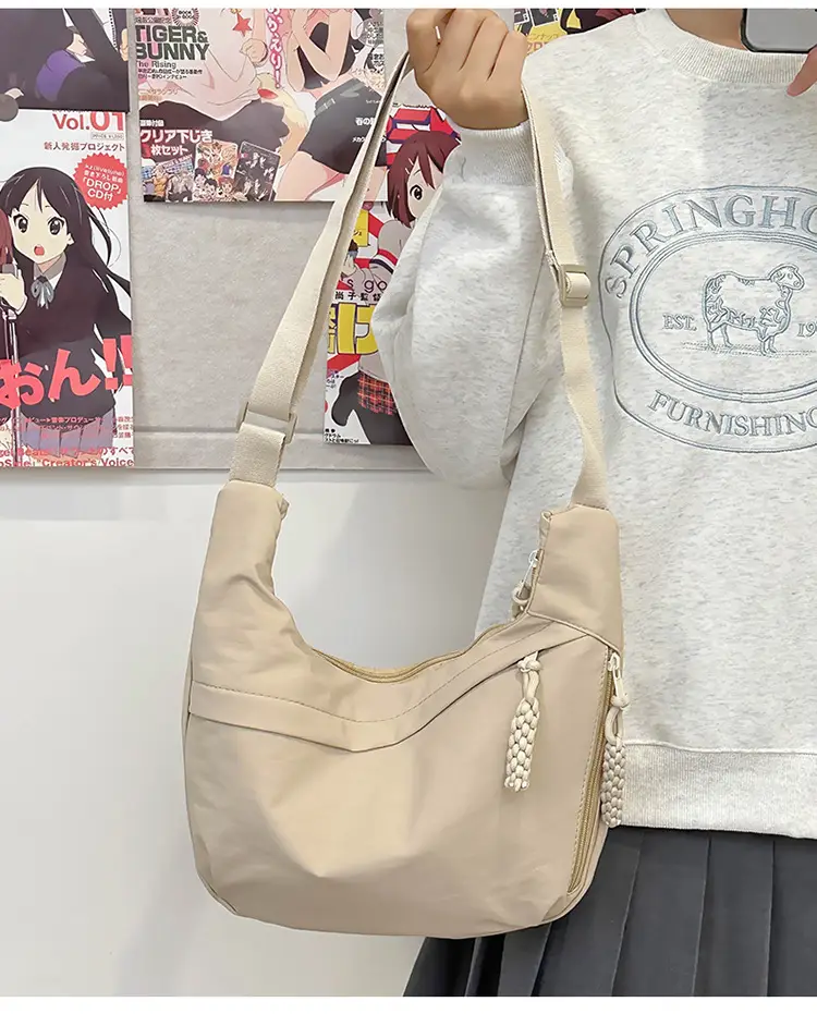 Trendy Brown Nylon Crossbody Bag for Women — feature 14