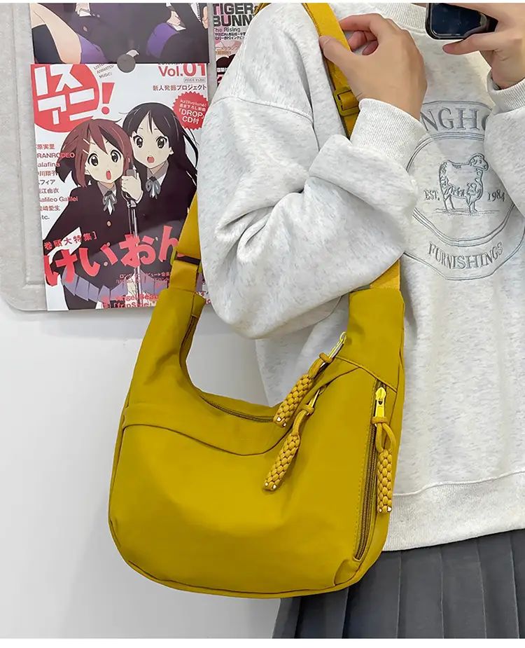 Trendy Brown Nylon Crossbody Bag for Women — feature 17