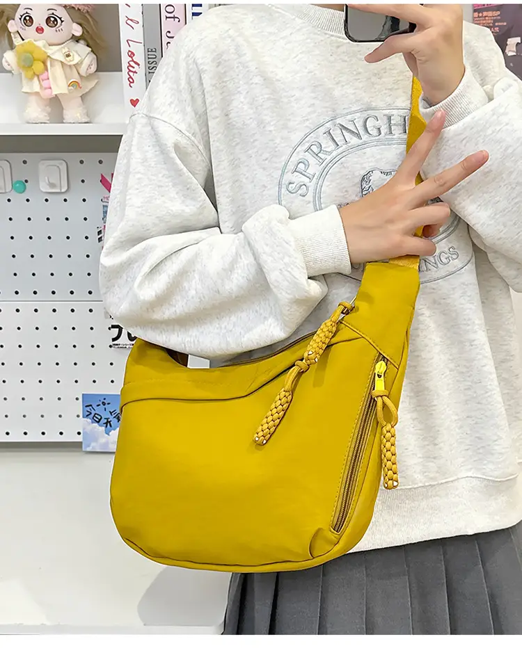 Trendy Brown Nylon Crossbody Bag for Women — feature 18