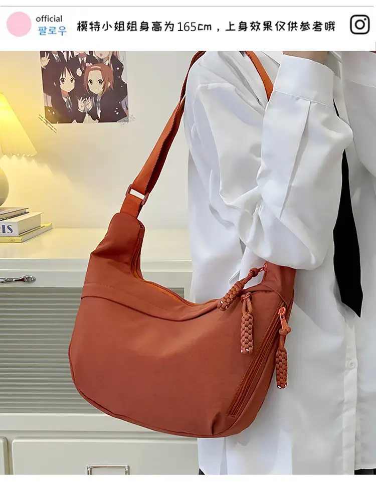 Trendy Brown Nylon Crossbody Bag for Women — feature 2