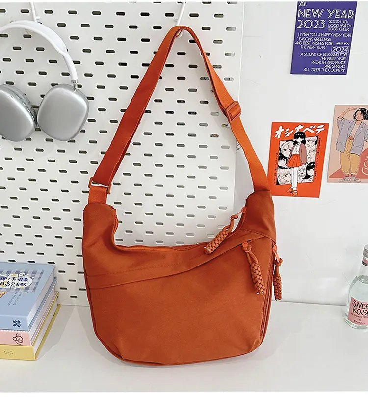 Trendy Brown Nylon Crossbody Bag for Women — feature 25
