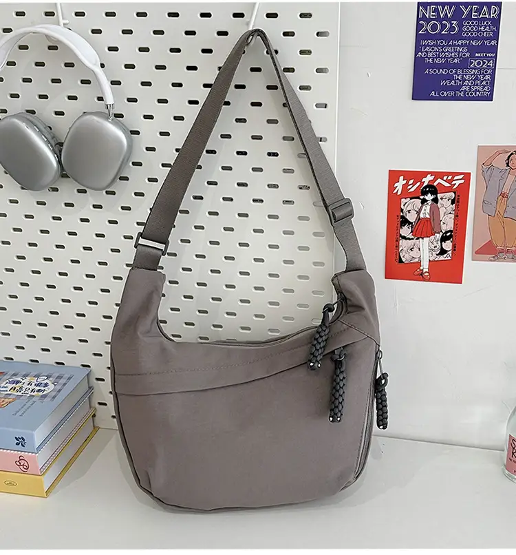 Trendy Brown Nylon Crossbody Bag for Women — feature 27