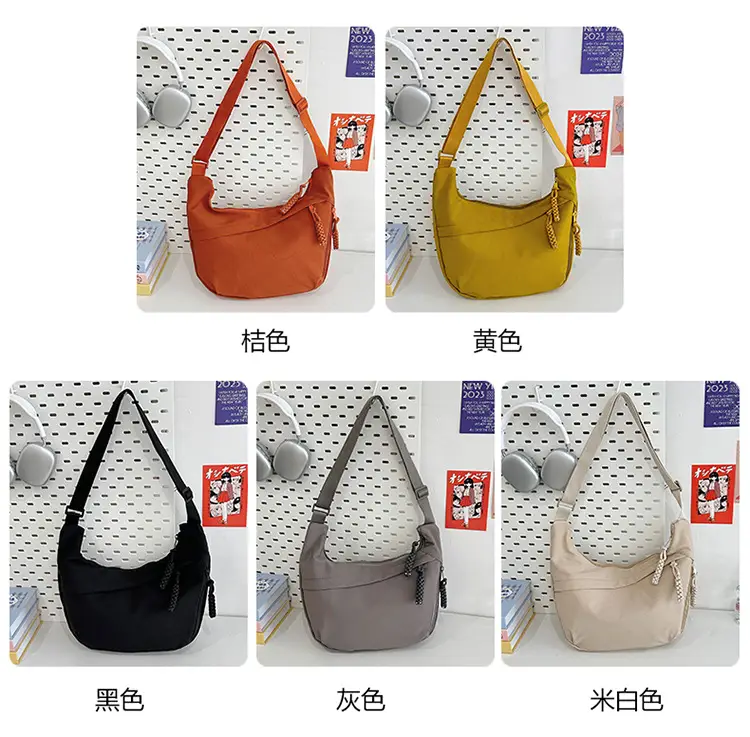 Trendy Brown Nylon Crossbody Bag for Women — feature 4