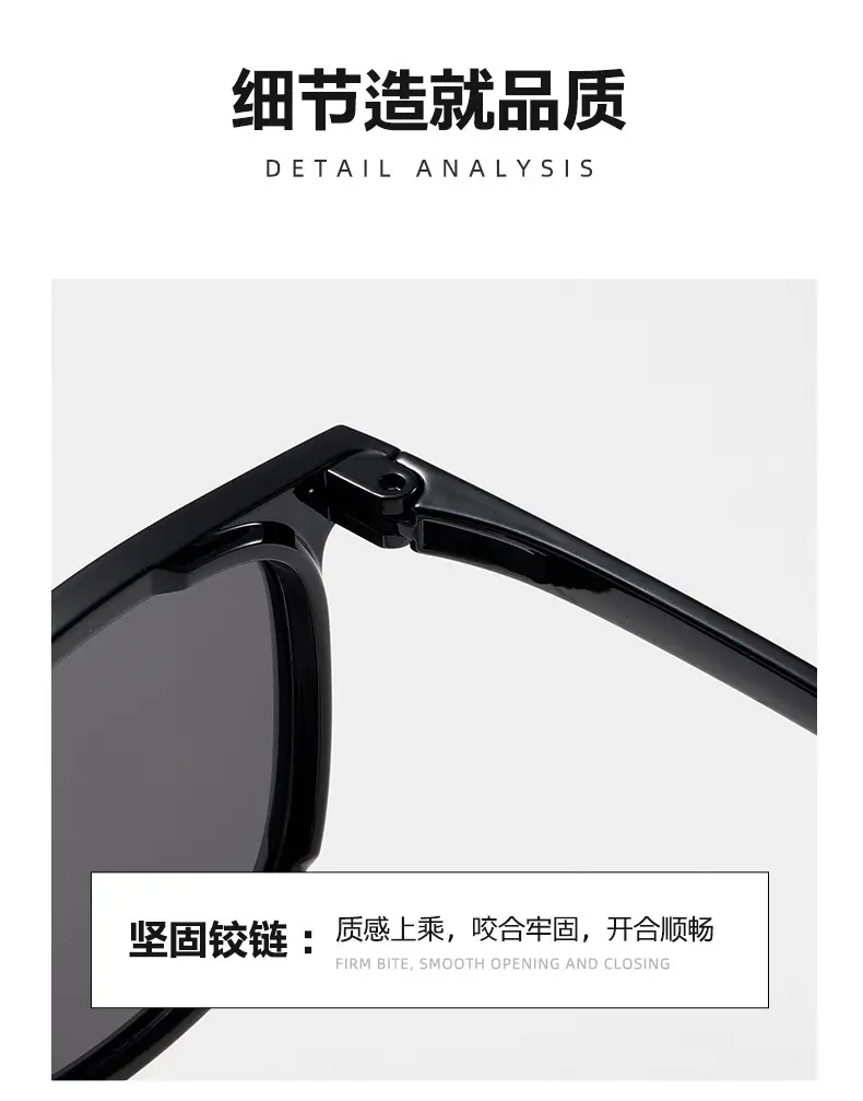 Men Square Frame Polarized Sunglasses Anti UV High Definition — feature 8