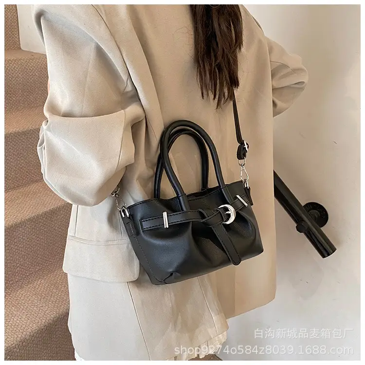 Korean Style Tan Leather Bucket Bag for Women — feature 18