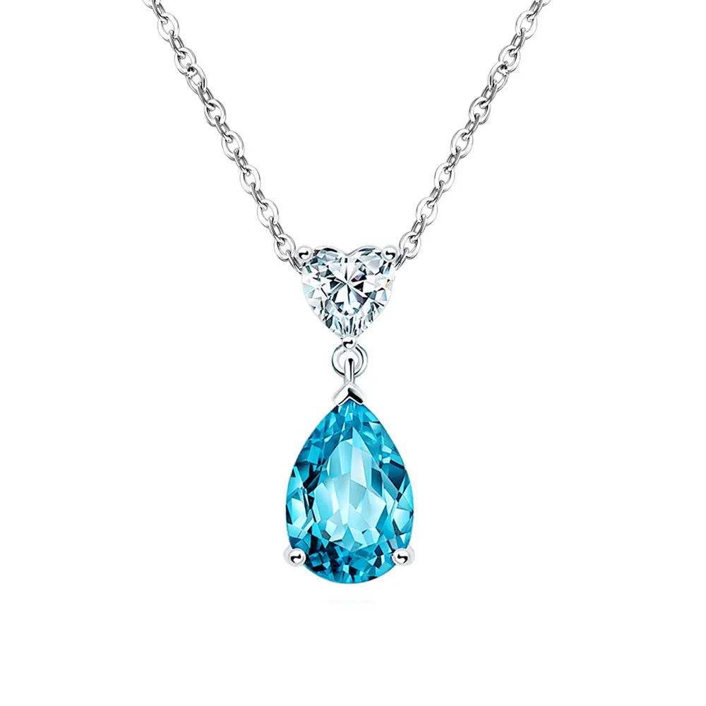 Water Drop Zircon Necklace Earrings Set for Women - Image 8