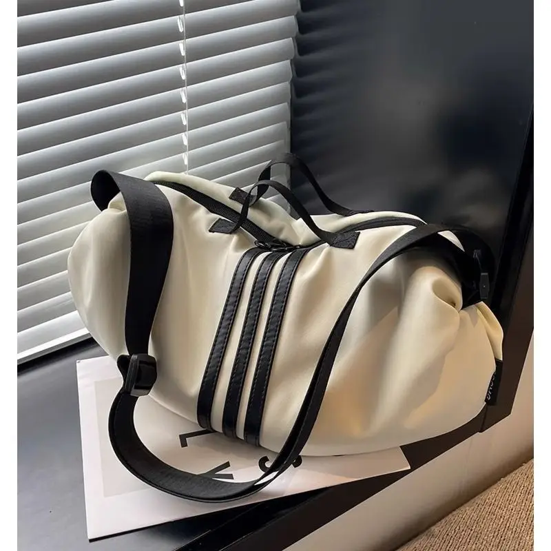Women's Black 3-Stripes Shoulder Bag Summer Casual Travel Crossbody - Image 4