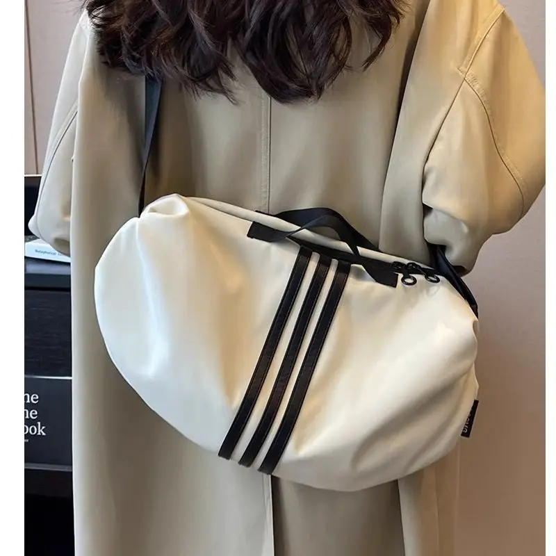 Women's Black 3-Stripes Shoulder Bag Summer Casual Travel Crossbody - Image 7