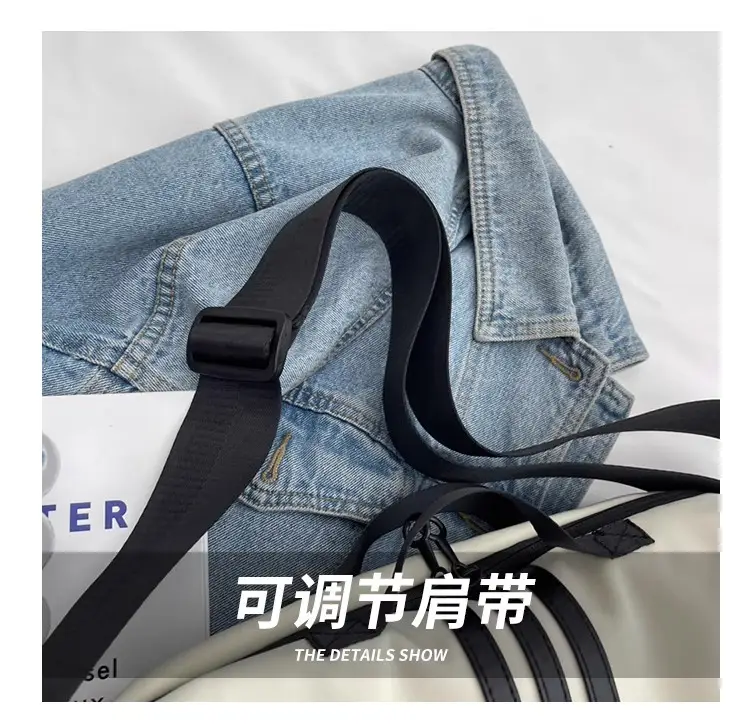 Women's Black 3-Stripes Shoulder Bag Summer Casual Travel Crossbody — feature 10