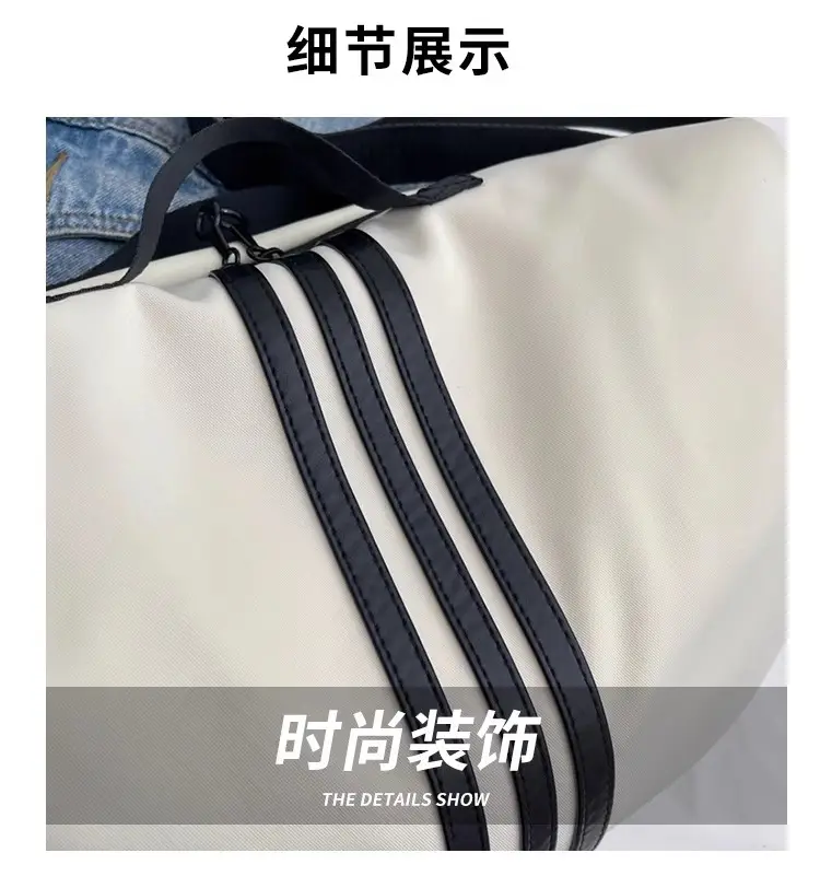 Women's Black 3-Stripes Shoulder Bag Summer Casual Travel Crossbody — feature 7