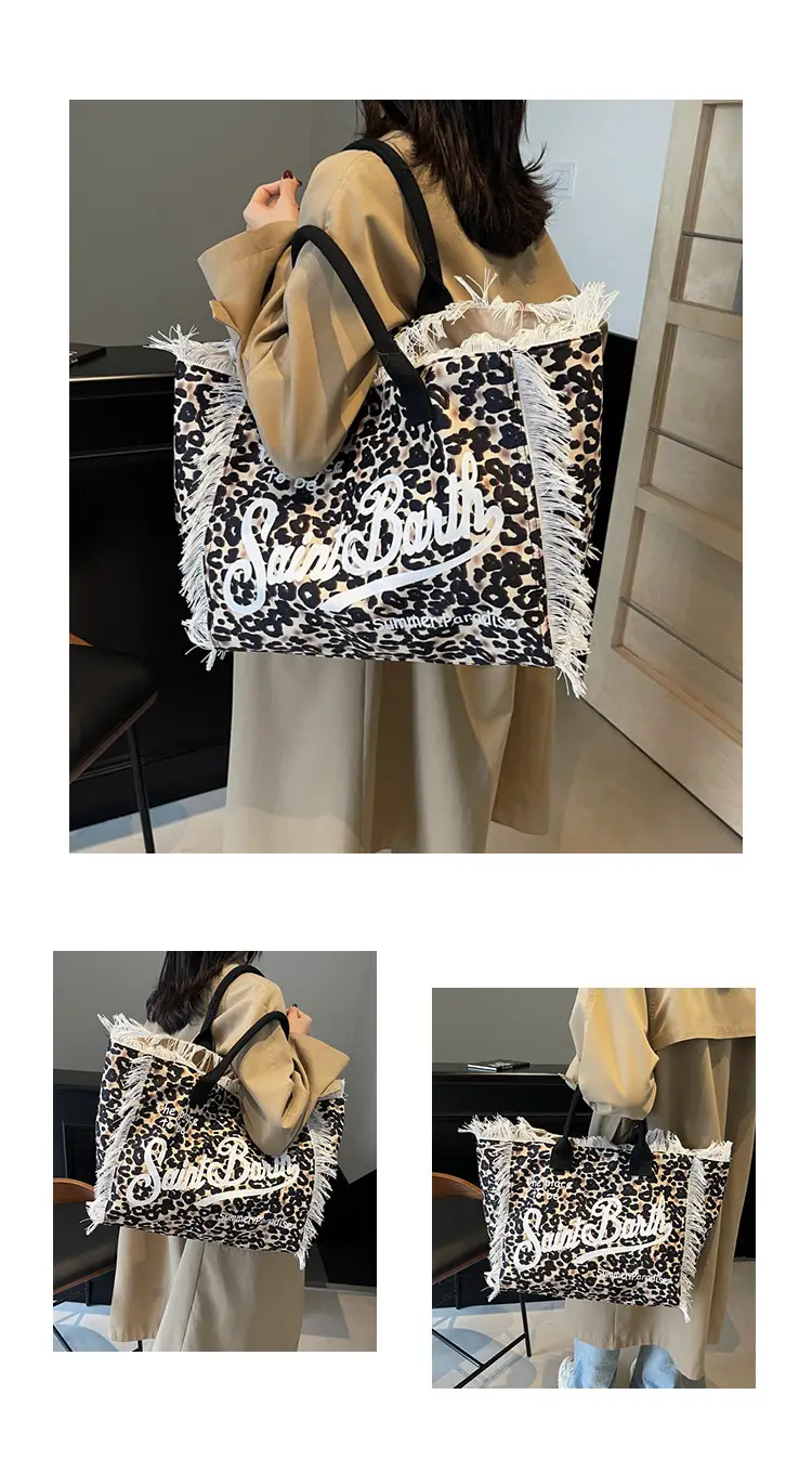Saint Barth Printed Tassel Beach Bag for Women — feature 10