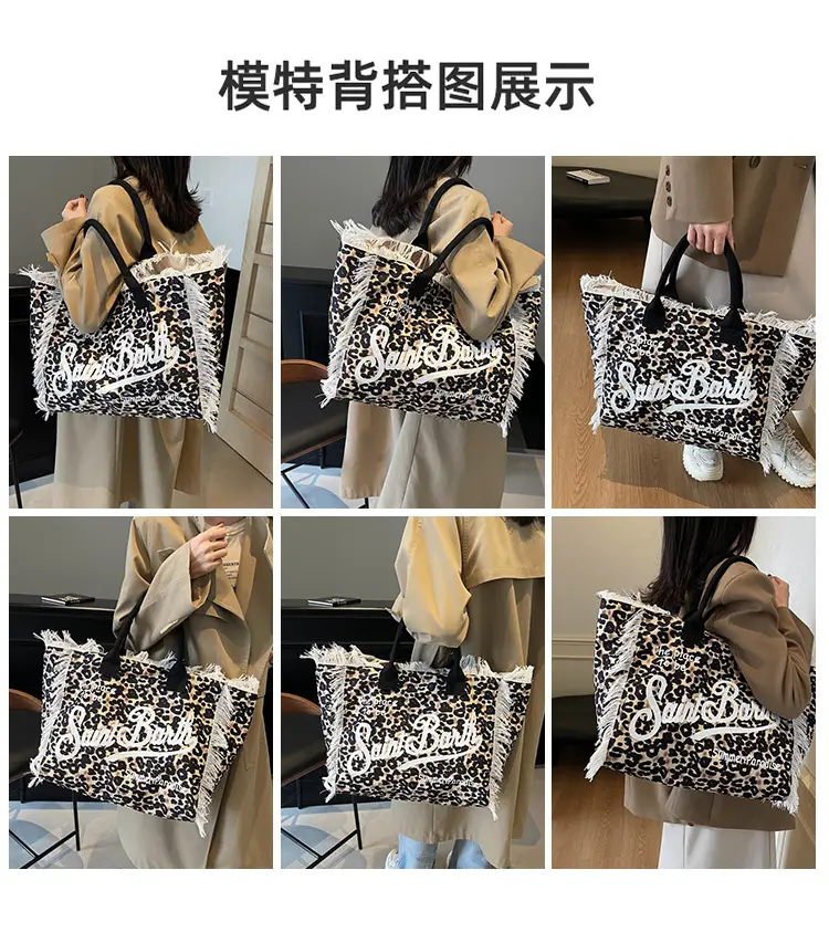 Saint Barth Printed Tassel Beach Bag for Women — feature 13