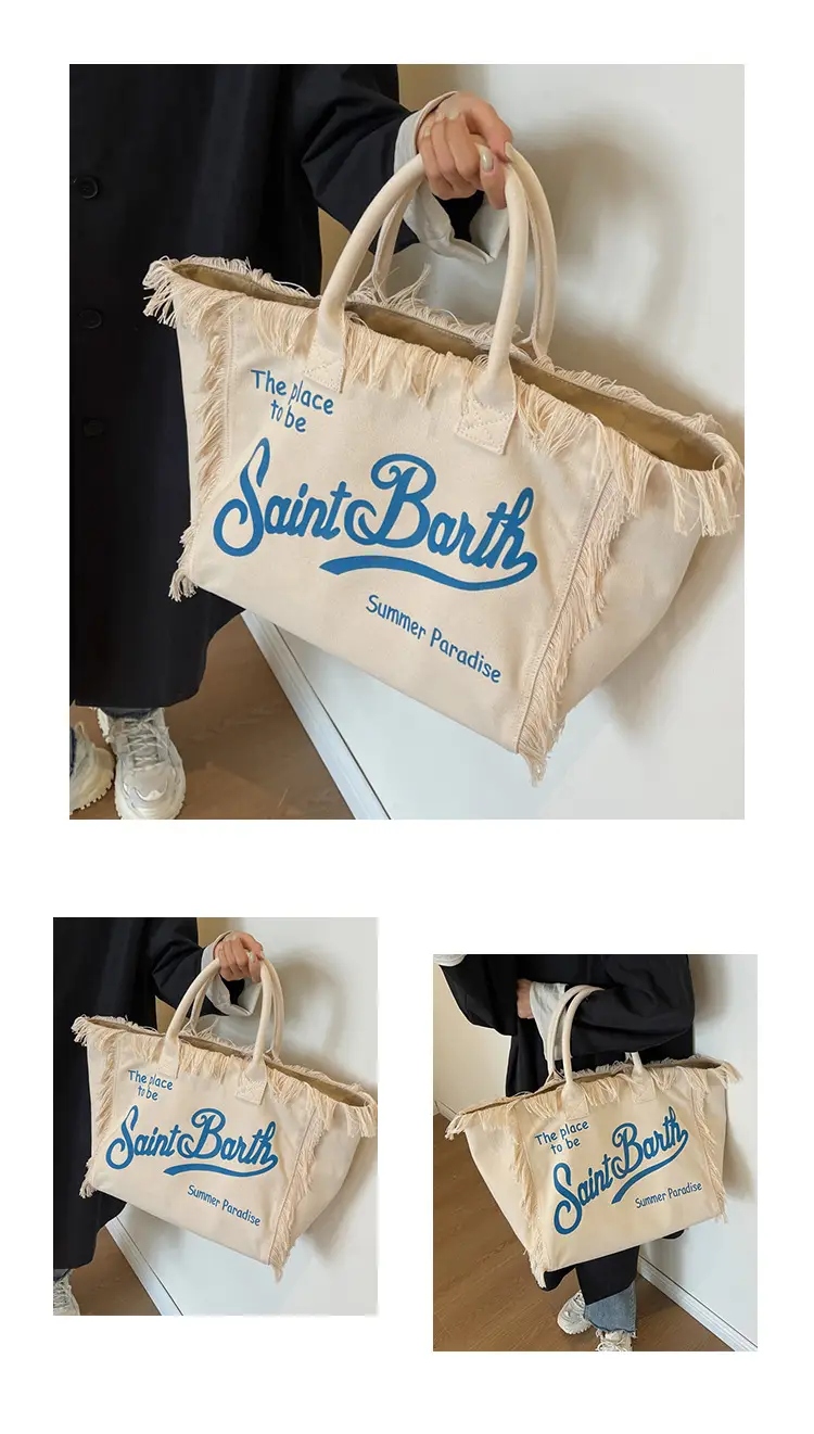 Saint Barth Printed Tassel Beach Bag for Women — feature 20