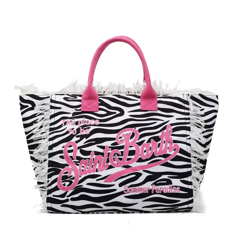 Saint Barth Printed Tassel Beach Bag for Women