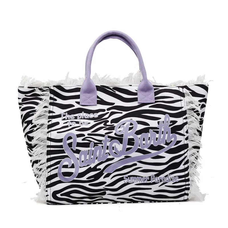 Saint Barth Printed Tassel Beach Bag for Women