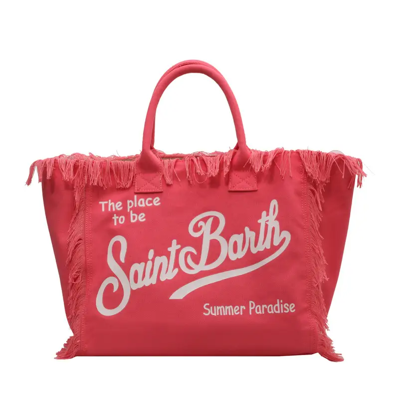 Saint Barth Printed Tassel Beach Bag for Women