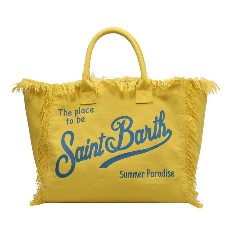 Saint Barth Printed Tassel Beach Bag for Women