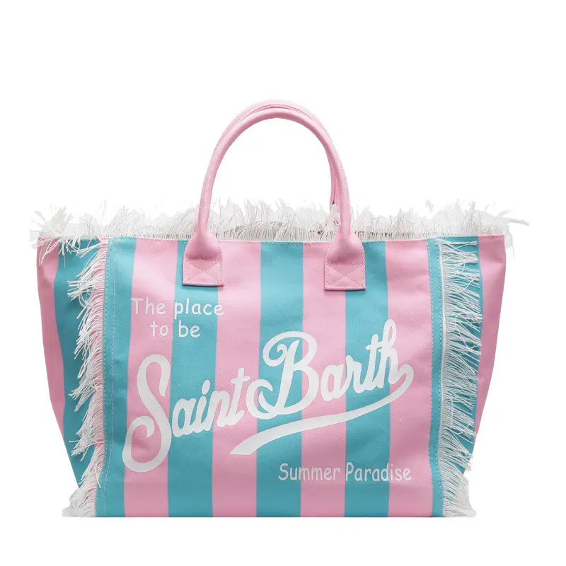 Saint Barth Printed Tassel Beach Bag for Women