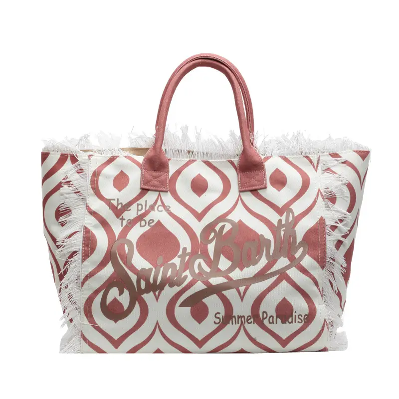 Saint Barth Printed Tassel Beach Bag for Women